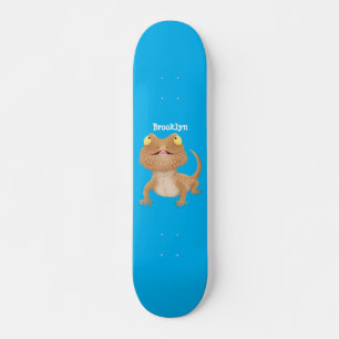Cute happy bebaarzen dradenhagedis cartoon persoonlijk skateboard