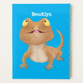 Cute happy bebaarzen dradenhagedis cartoon planner (Achterkant)