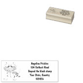 Cute happy bebaarzen dradenhagedis cartoon rubberstempel (Gestempeld)