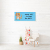 Cute happy bebaarzen dradenhagedis cartoon spandoek (Insitu)