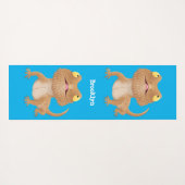 Cute happy bebaarzen dradenhagedis cartoon yogamat (Achterkant (horizontaal))