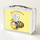 Cute happy bee cartoon illustratie (Achterkant)