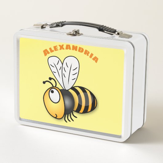 Cute happy bee cartoon illustratie (Voorkant)