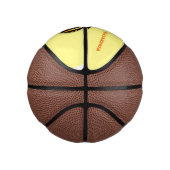 Cute happy bee cartoon illustratie basketbal (Rechts)