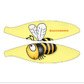 Cute happy bee cartoon illustratie basketbal (Panelen)
