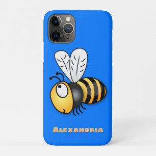 Cute happy bee cartoon illustratie Case-Mate iPhone case