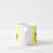 Cute happy bee cartoon illustratie espresso kop (Achterkant)