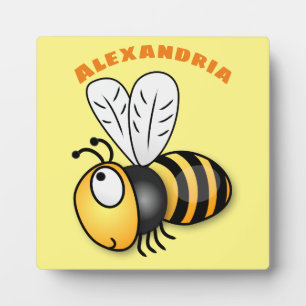 Cute happy bee cartoon illustratie fotoplaat