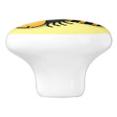 Cute happy bee cartoon illustratie keramische knop (Zijkant)