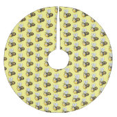 Cute happy bee cartoon illustratie kerstboom rok (Voorkant)