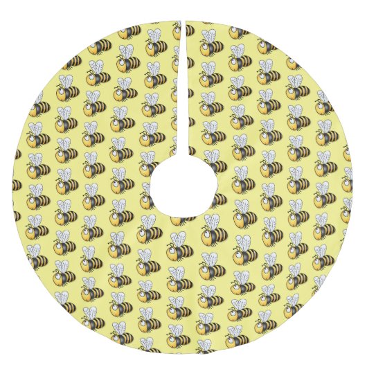 Cute happy bee cartoon illustratie kerstboom rok (Voorkant)