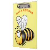 Cute happy bee cartoon illustratie klembord (Links)