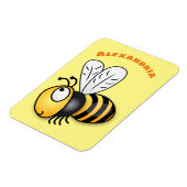 Cute happy bee cartoon illustratie magneet (Linkerzijde)