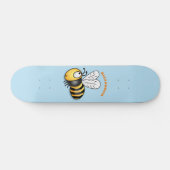 Cute happy bee cartoon illustratie persoonlijk skateboard (Horizontaal)
