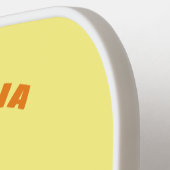 Cute happy bee cartoon illustratie pickleball paddle (Links Detail)