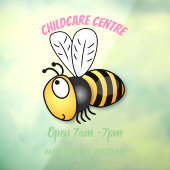 Cute happy bee cartoon illustratie raamsticker (Vel 3)