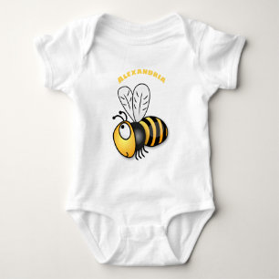 Cute happy bee cartoon illustratie romper
