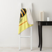 Cute happy bee cartoon illustratie sherpa deken (In situ)