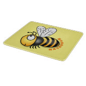 Cute happy bee cartoon illustratie snijplank (Hoek)