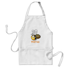 Cute happy bee cartoon illustratie standaard schort