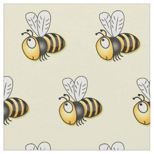 Cute happy bee cartoon illustratie stof