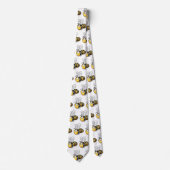 Cute happy bee cartoon illustratie stropdas (Voorkant)