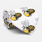 Cute happy bee cartoon illustratie stropdas (Opgerold)