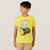 Cute happy bee cartoon illustratie t-shirt (Voorkant volledig)