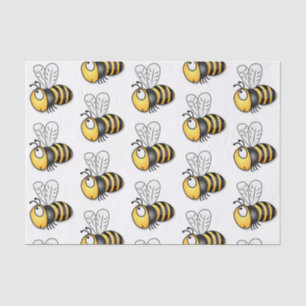 Cute happy bee cartoon illustratie tissuepapier