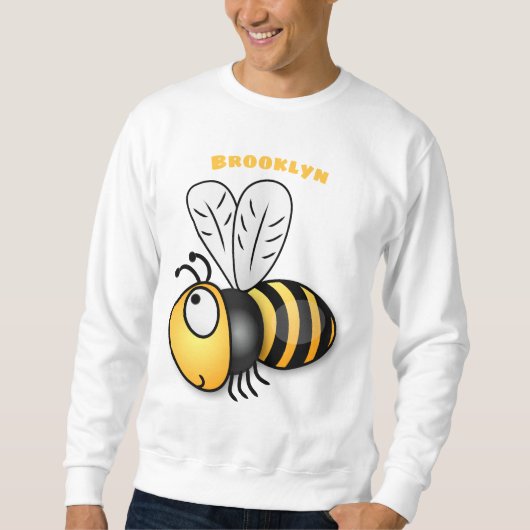 Cute happy bee cartoon illustratie trui (Voorkant)