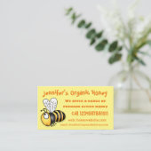 Cute happy bee cartoon illustratie visitekaartje (Staand voorkant)