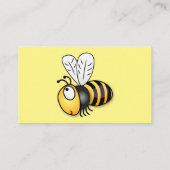 Cute happy bee cartoon illustratie visitekaartje (Achterkant)