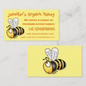 Cute happy bee cartoon illustratie visitekaartje (Voorkant / Achterkant)