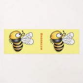 Cute happy bee cartoon illustratie yogamat (Voorkant (horizontaal))