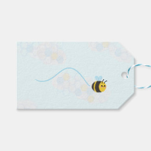 Cute happy bee gift label cadeaulabel