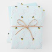 Cute happy bee wrappapier inpakpapier vel (In situ)