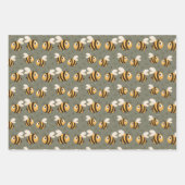 Cute Happy Bees Inpakpapier Vel (Voorkant 2)