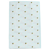 Cute happy beige cadeaastas voor bijen medium cadeauzakje (Voorkant)