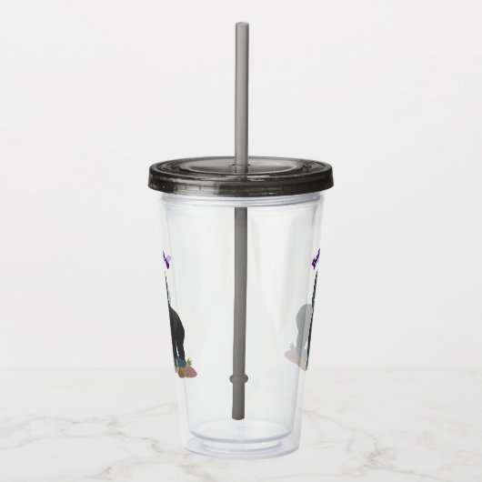 Cute happy big gorilla cartoon illustratie acryl drinkbeker (Rechts)