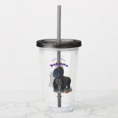 Cute happy big gorilla cartoon illustratie acryl drinkbeker (Voorkant)