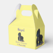 Cute happy big gorilla cartoon illustratie bedankdoosjes (Achterkant)