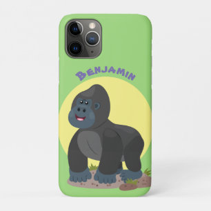 Cute happy big gorilla cartoon illustratie Case-Mate iPhone case