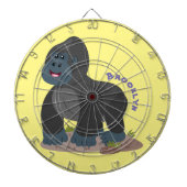 Cute happy big gorilla cartoon illustratie dartbord (Voorkant)