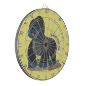 Cute happy big gorilla cartoon illustratie dartbord (Voorkant Links)