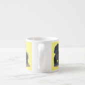 Cute happy big gorilla cartoon illustratie espresso kop (Achterkant)