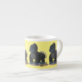 Cute happy big gorilla cartoon illustratie espresso kop (Voorkant rechts)