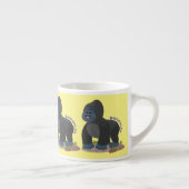 Cute happy big gorilla cartoon illustratie espresso kop (Rechts)