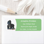 Cute happy big gorilla cartoon illustratie etiket (Insitu)