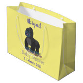 Cute happy big gorilla cartoon illustratie groot cadeauzakje (Achterkant Gekanteld)