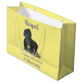 Cute happy big gorilla cartoon illustratie groot cadeauzakje (Voorkant Gekanteld)